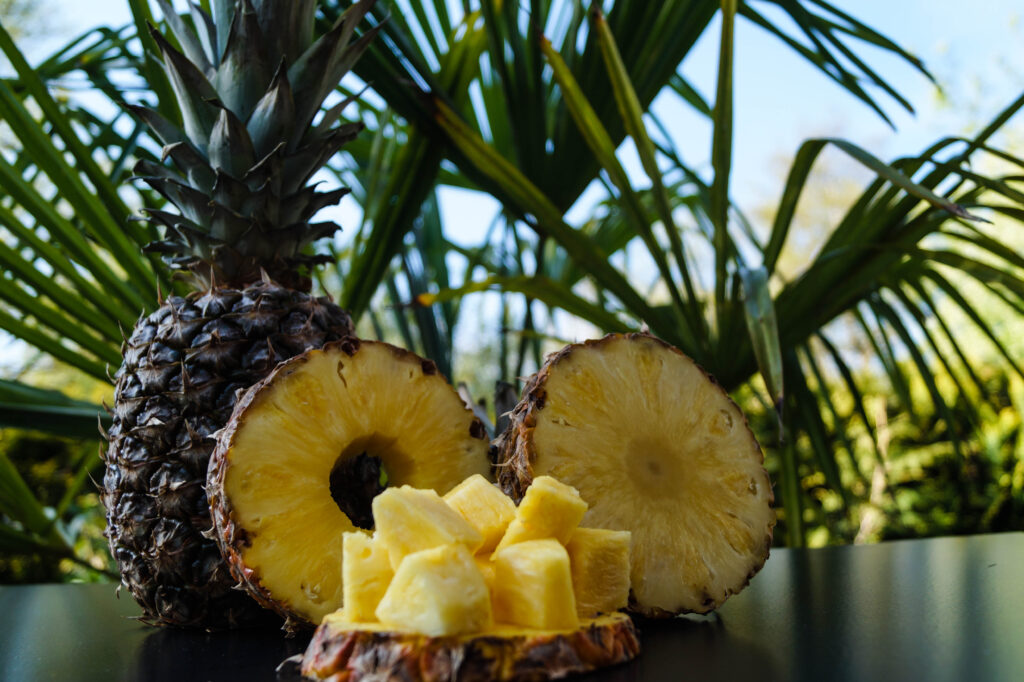 Yellow and brown pineapple fruit - can you compost pineapple?