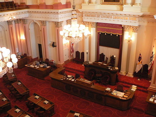 The chamber of the Senate of the US state of California