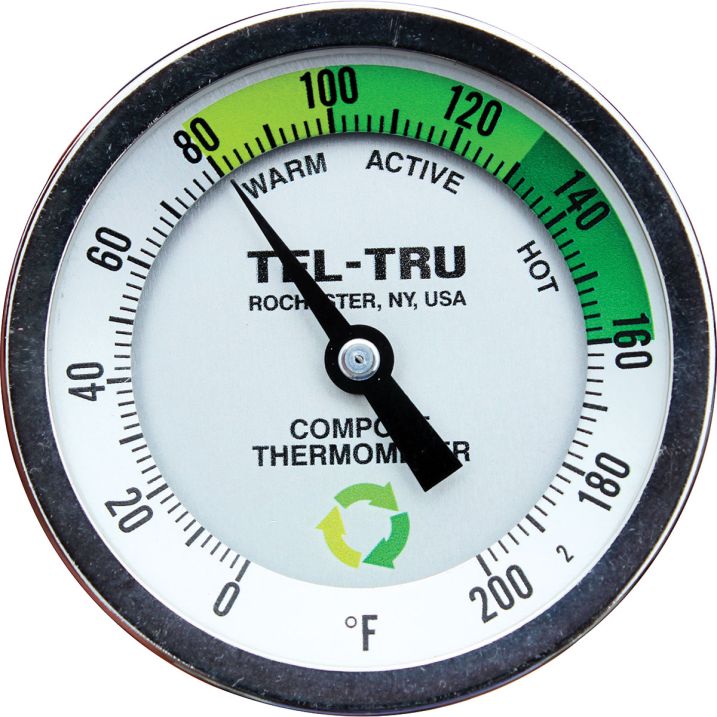 Compost thermometer for measuring compost temperature